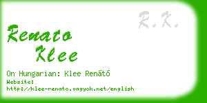 renato klee business card